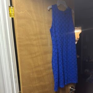 Elegant Blue Sleeveless Dress
